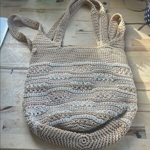 The Sak Tan Crochet Shoulder Bag